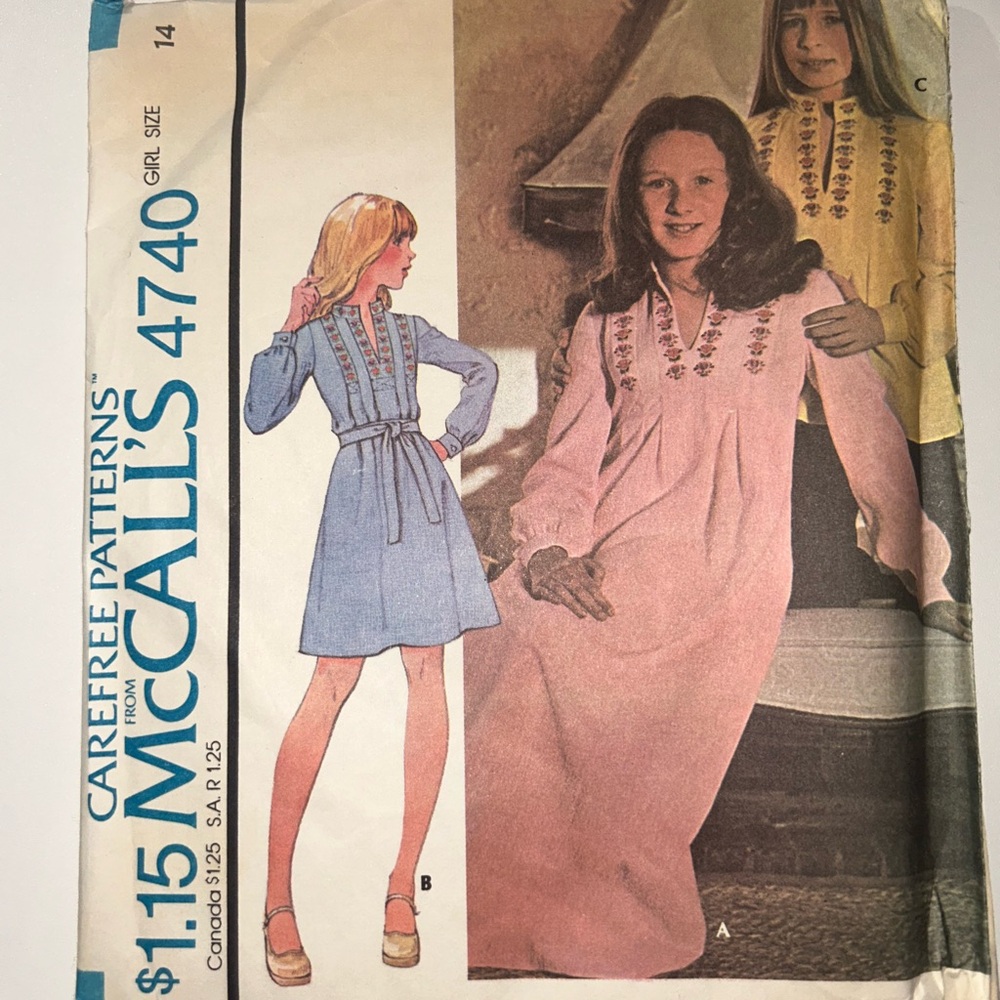 Vintage Girls McCalls patterns